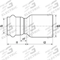 APOLLO Crimp Fitting: 2 in Pipe x 1 1/2 in Pipe Size, FTG x Tube, EPDM, SmartPress (MPN 123457011). Key specifications — Brand: APOLLO; Series: SmartPress.
