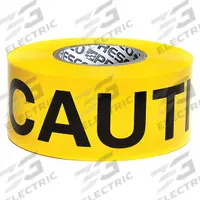 APPROVED VENDOR Barricade Tape: 1,000 ft Lg, 3 in Wd, Caution Legend, Polyethylene, Yellow Color (MPN B3104Y16-200). Key specifications — attr981695: Caution; attr981696: Black; attr377522: APPROVED VENDOR.