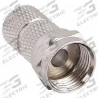 POWER FIRST Coaxial Connector: Male, Connector, Silver, Twist-On, RG-59, 1 GHz Max Freq, F-Type (MPN 5LR23). Key specifications — Product Type: Connector; Brand: POWER FIRST; Color: Silver; Finish: Nickel-Plated; Gender: Male.