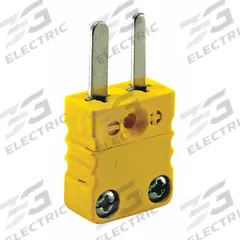 DAYTON Thermocouple Plug: Jack, For Type K Thermocouple Type, Mini Plug, Flat, Flat (MPN 36GK84). Key specifications — attr1432255: Flat; attr1276097: Jack; attr1276082: Mini Plug; attr1276092: DAYTON; attr1276087: Yellow; attr1276088: Glass-Filled Nylon; attr1276089: 36GK84.