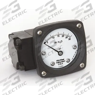 MIDWEST INSTRUMENT Differential Pressure Gauge: Back, 1/4 in NPT Female, ±3-2-3% Gauge Accuracy - Medium & High Operating Pressure Differential Gauges