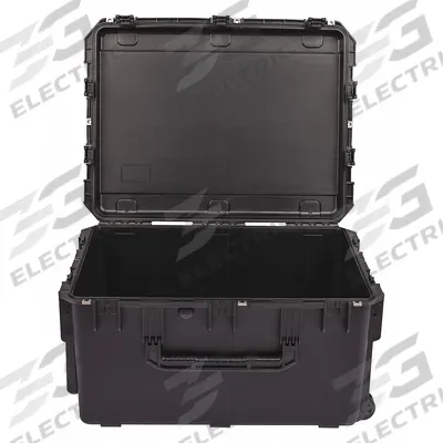 SKB Protective Case: 22 in x 29 in x 16 in Inside, No Foam, Black, 2 Wheels - Standard Protective Transport Cases