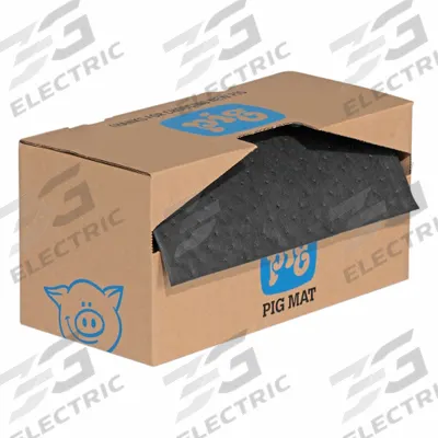 PIG Sorbent Roll: 50 ft Lg, 16 in Wd, Black/Gray, Polypropylene, 50 ft Roll Lg - Sorbent Rolls