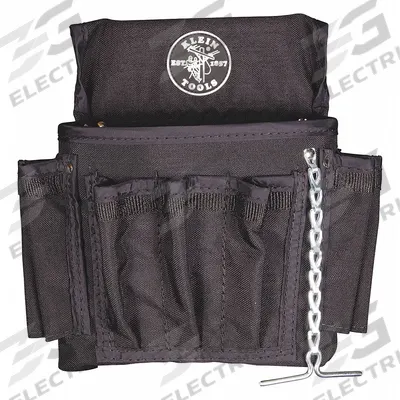 KLEIN TOOLS Tool Pouch: For 2 1/2 in Belt Wd - Max, 18 Pockets - Nylon Tool Pouches