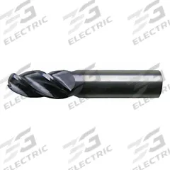 CLEVELAND Ball End Mill: Carbide, 4 Flute, 1" Mill Dia, 2-1/4" LOC, 5" OAL (MPN C60118)