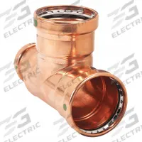 VIEGA PROPRESS Crimp Tee Fitting: Tee, 3 in CTS x 2 1/2 in CTS x 3 in CTS size, Dimple Center Stop (MPN 20754). Key specifications — Brand: VIEGA PROPRESS; Broad - Material for Bullet: Copper Or Bronze; Brand - Broad: VIEGA.