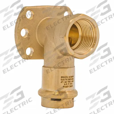 QUICKFITTING SUREPRESS Brass 90-Degree Drop Ear Elbow: 3/4 in CTS x 3/4 in Pipe size - Plumbing Copper & Bronze Press Tube Fittings with Seal Window