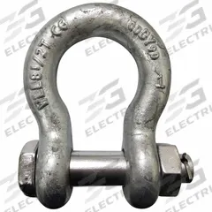 APPROVED VENDOR Anchor Shackle: Anchor Shackle, 17,000 lb Working Load Limit, Carbon Steel, Silver (MPN 55AY31). Key specifications — Body Color: Silver; Brand: APPROVED VENDOR.
