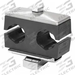STAUFF Beta Clamp: Smooth Bore, 316 Stainless Steel Clamp, Polypropylene Cushion, For 2 Lines (MPN CRA-110/10-ACT-GD-AS-U-W5-K-642012)