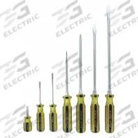 STANLEY Magnetized Tip Screwdriver Set: 1-10 Pieces, 7 Pieces, Slotted/Square Tip, Cushion Grip (MPN 66-157-A). Key specifications — attr1205274: STANLEY; attr1205269: 1/4 in.