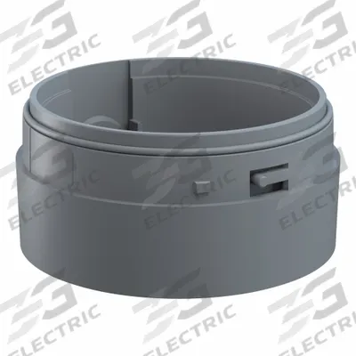 EVOSIGNAL Adapter: EvoSIGNAL Series, Gray, 120 mm Overall Wd, 144 mm Overall Lg - Surface-Mount Warning Light Bases