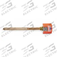 TEMPCO Over The Side Immersion Heater: 1 Phase, 120V AC, 2,000 W Watt, 1 1/4 in NPT, 46.37 W/sq in (MPN TSP01409). Key specifications — Watt Density: 46.37 W/sq in; Screw Plug Material: Brass; Sheath Material: Copper; Brand: TEMPCO; Control Range: 60° to 180°F.