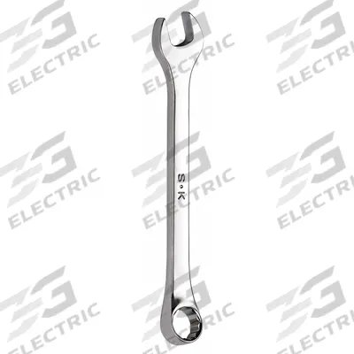 SK PROFESSIONAL TOOLS Combination Wrench: Alloy Steel, Chrome, 3/8 in Head Size - SAE 6-Point Combination Wrenches