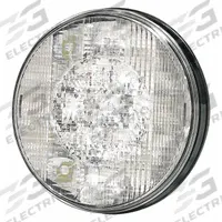 FEDERAL SIGNAL Back Up Lamp: LED, Backup/Reverse Light, Clear, Round, 2 1/2 in Overall Dia, Grommet (MPN 607124-05SB). Key specifications — Standards: SAE J593; Electrical Connection: Wire Harness; Brand: FEDERAL SIGNAL; Installation Type: Permanent; Lens Color: Clear; Mount Type: Grommet; Lighting Technology: LED; Light Type: Backup/Reverse Light.