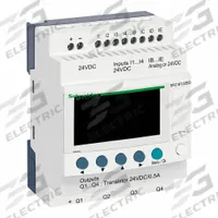 SCHNEIDER ELECTRIC Compact Smart Relay: (4) Analog/(8) Discrete, (4) Transistor, 24V AC : 24V DC (MPN SR2B122BD). Key specifications — Brand: SCHNEIDER; Clock Included: Clock Included; Number and Type of Inputs: (4) Analog; Number and Type of Outputs: (4) Transistor.
