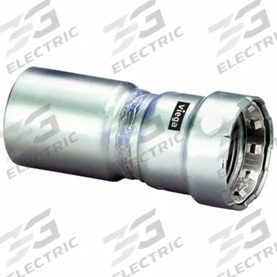 VIEGA MEGAPRESS Crimp Fitting: 1 in Pipe x 1/2 in Pipe Size, FTG x Press-fit - Stainless Steel Press Fittings