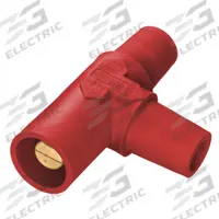 Tapping Tee: Female-Male-Female, Red, 600V AC/600V DC, 400 A, Series 16 (MPN HBLTR). Key specifications — Brand: HUBBELL; Gender Configuration: Female-Male-Female.