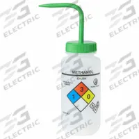 APPROVED VENDOR Wash Bottle: 500 mL, Methanol, Green, Wide, Vented Spout Spout, Colorless (MPN UN370053). Key specifications — Closure Color: Green; Vented/Nonvented: Vented; Body Color: Colorless; Brand: APPROVED VENDOR; Imprinting Group: Specific Chemicals.