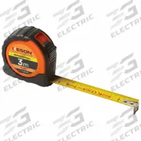 KESON Tape Measure: Nonmagnetic Single Hook Tip, 3 m, Plastic, High-Visibility Orange (MPN PGPRO3MV). Key specifications — attr935324: KESON; attr942259: High-Visibility Orange; attr935326: Finger Brake; attr935328: 1 mm; attr935329: Meters; attr935337: Metric; attr936607: Manual Lock; attr985315: 5 m or less.