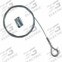 GRIPPLE Wire Rope Hanger: Galvanized Steel, 10 ft Overall Lg, 120 lb Load Capacity, Hook (MPN HP2-HG-10FT-GRA). Key specifications — Attachment Type: Hook; Brand: GRIPPLE; Loop Attachment Type: Push-Button.