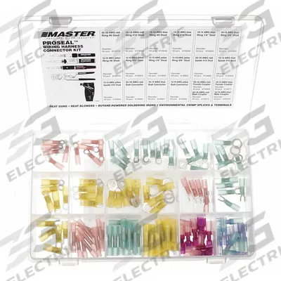 MASTER APPLIANCE Wire Connector Kit: 115 Pieces - Mixed Wire Connector & Terminal Sets