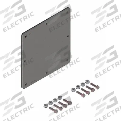 HOFFMAN Wireway Closure Plate: 8 in Wd, 8 in Ht, 9 5/8 in Lg, Steel - End Caps for Dust-Tight Wireways