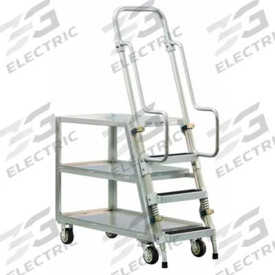 APPROVED VENDOR Vertical-Access Utility Cart: 800 lb - Corrosion-Resistant Vertical-Access Utility Carts with Lipped Metal Shelves