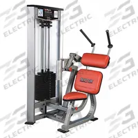 PROMAXIMA Abdominal Crunch: Steel, Powder Coated, Gray, Orange, Vinyl, 54 in Overall Lg, 1 Stations (MPN P-6100)