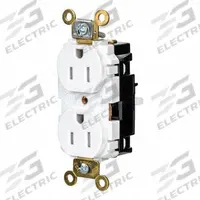HUBBELL Receptacle: Duplex, 5-15, White, 125V AC, 15 A, 2 Pole / 3 Wire (MPN HBL5262STWTR)