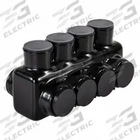 POLARIS Multitap Connector: 4 Port, Double-Sided Entry, 6 AWG – 3/0 AWG Wire Size, Black (MPN IPLD3/0-4B). Key specifications — Body Material: Aluminum; Brand: POLARIS.