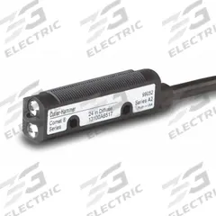 EATON Photoelectric Sensor: M18 Threaded, Non-Terminated Cable, 10-30V DC, NPN and PNP (MPN 13100A6517). Key specifications — Brand: EATON; Electrical Connection: Bare Wire; Manufacturer Part Number: 13100A6517; Body Material: Polyurethane; DC Supply Voltage Rating: 10-30V DC; NEMA Enclosure Rating: 6; Series: Comet; Electrical Installation Type: Prewired Cable.