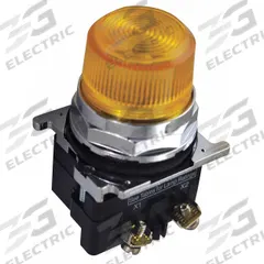 EATON Pilot Light: 30 mm Panel Mounting Size, Yellow, LED, 24 V AC/DC Max Volt Rating (Supply) (MPN 10250T197LYP24). Key specifications — Series: 10250T; Brand: EATON; Includes Push-To-Test: No Push-To-Test Included.