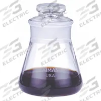 KIMBLE Specific Gravity Bottle: 25 mL, Ground-Glass Stopper, 55 mm, Colorless, Closure Included (MPN 15113-25). Key specifications — Closure Type: Ground-Glass Stopper; Mouth Size: Narrow; Brand: KIMBLE; Body Color: Colorless.