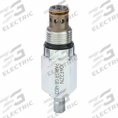 PARKER Cartridge Valve: Steel, Block-Mounted, Two Positions, Normally Closed, Screw Adjustment (MPN J04E2ZN). Key specifications — attr1012059: J04E2ZN; attr1011660: Nitrile; attr1011632: Screw; attr1011634: Steel; attr1011635: PARKER; attr1011636: Steel; attr1011644: C10-2.