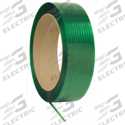 APPROVED VENDOR Plastic Strapping: 3/8 in Strapping Wd, 0.02 in Thick, 425 lb Break Strength - Machine-Grade Polyester Strapping