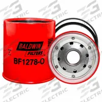 BALDWIN FILTERS Fuel/Water Separator: Spin-On, 3 11/16 in Outside Dia, 1-12 Thread Size, Cellulose (MPN BF1278-O). Key specifications — attr1137520: BF1278-O; attr434022: BALDWIN FILTERS; attr427730: Cellulose; attr427731: 3-1/8-10 Bowl Thread; attr1017112: Trucks; attr1017113: Ingersoll-Rand.