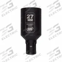 INGERSOLL RAND Impact Socket: Metric, 27 mm Socket Size, 6-Point, Deep, 2 61/64 in Overall Lg (MPN DXS2SM27L). Key specifications — attr1215501: INGERSOLL RAND; attr1215515: Manganese Phosphate; attr1215518: 27 mm.