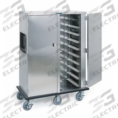 LAKESIDE Meal Delivery Cart: 20 Trays, Non-Pass-Through, 2 Doors, Stainless Steel - Stainless Steel Meal Delivery Carts