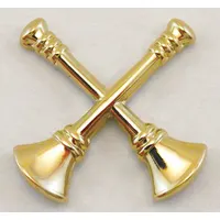 HEROS PRIDE Metal Rank Insignia: Capt. II Fire Bugles, 3/4 in, Gold, Metal, Clutch Pin, 1 PR (MPN 4445G). Key specifications — attr1074238: Clutch Pin; attr188498: 3/4 in; attr188499: Gold; attr188500: Metal; attr188503: Capt. II Fire Bugles; attr193746: HEROS PRIDE.
