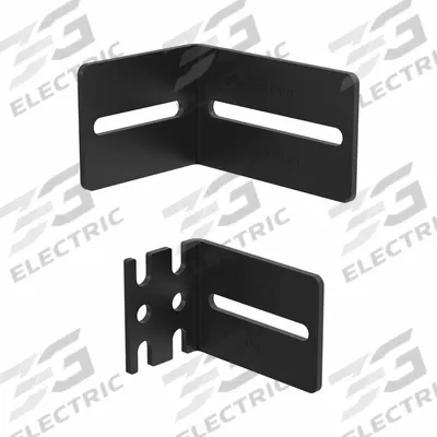 PANDUIT Adjustable Z Bracket: Fiber-Duct, Black, ABS (Fittings)/Rigid PVC (Channel) - Mounting Brackets for Fiber-Routing Raceways