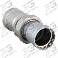 VIEGA MEGAPRESS Crimp Union Fitting: 1 1/4 in Pipe x 1 1/4 in Pipe Size, Press-fit x Press-fit, EPDM (MPN 25715). Key specifications — Brand: VIEGA MEGAPRESS.