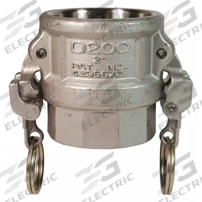 DIXON VALVE & COUPLING Cam and Groove Coupling: 2 1/2 in Coupling Size, 2-1/2 in -8 Thread Size - Type D Stainless Steel Cam & Groove Fittings