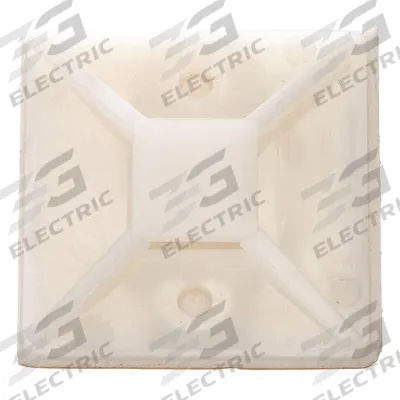 APPROVED VENDOR Cable Tie Mounting Pad: 0.54 in Slot Wd, 0.54 in Slot Ht, Natural, 1.5 in Wd - Adhesive Mount Cable Tie Bases