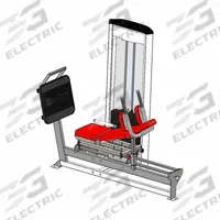 PROMAXIMA Horizontal Leg Press: Steel, Powder Coated, Gray, Red, Vinyl, 1 Stations (MPN P-5650)