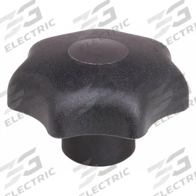 KIPP Hand Knob: 7 Point, Plastic w/ Steel Thread, M6 Thread, 10 mm Thread Lg - 7-Arm Knobs with Threaded Hole