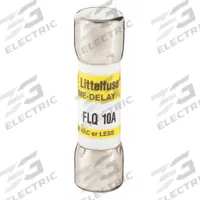 LITTELFUSE Fuse: FLQ Series, Midget, Time-Delay, 10 A, 500 V AC, 300 V DC, 13/32 in x 1 1/2 in (MPN FLQ010). Key specifications — Series: FLQ; Brand: LITTELFUSE.