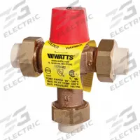 WATTS Thermostatic Mixing Valve: 1/2 in Inlet Connection Size, 1/2 in Outlet Connection Size (MPN 0006272). Key specifications — Brand: WATTS.