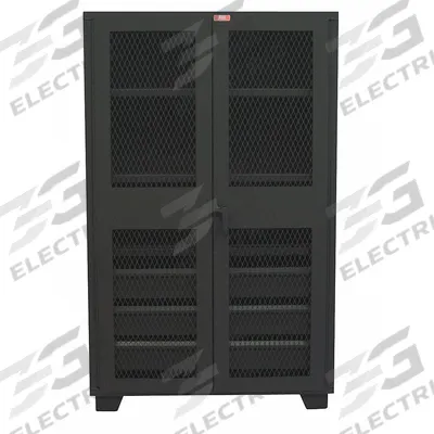 JAMCO Storage Cabinet: 36 in x 24 in x 78 in, 2 Adj Shelves, Swing Handle & Padlock Hasp - Industrial Ventilated Shelf Cabinets with Drawers