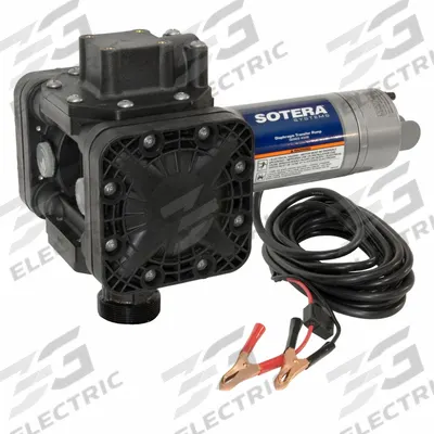 SOTERA Electric Drum Pump: Pump Only, 1/4 hp HP, 12 V DC, 13 gpm - Diaphragm Drum Pumps