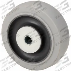APPROVED VENDOR Caster Wheel: 3 1/2 in Wheel Dia., 1 1/4 in Wheel Wd, Rubber, 250 lb Load Rating (MPN 2RYW7). Key specifications — Wheel Core Material: Plastic; Wheel/Tread Color: Gray; Brand: APPROVED VENDOR.